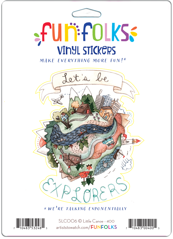 LETS BE EXPLORERS - VINYL STICKER