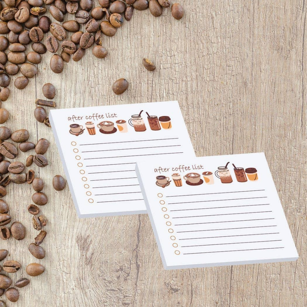 After Coffee Post-it® Note Pad -4x4 - Checklist sticky notes