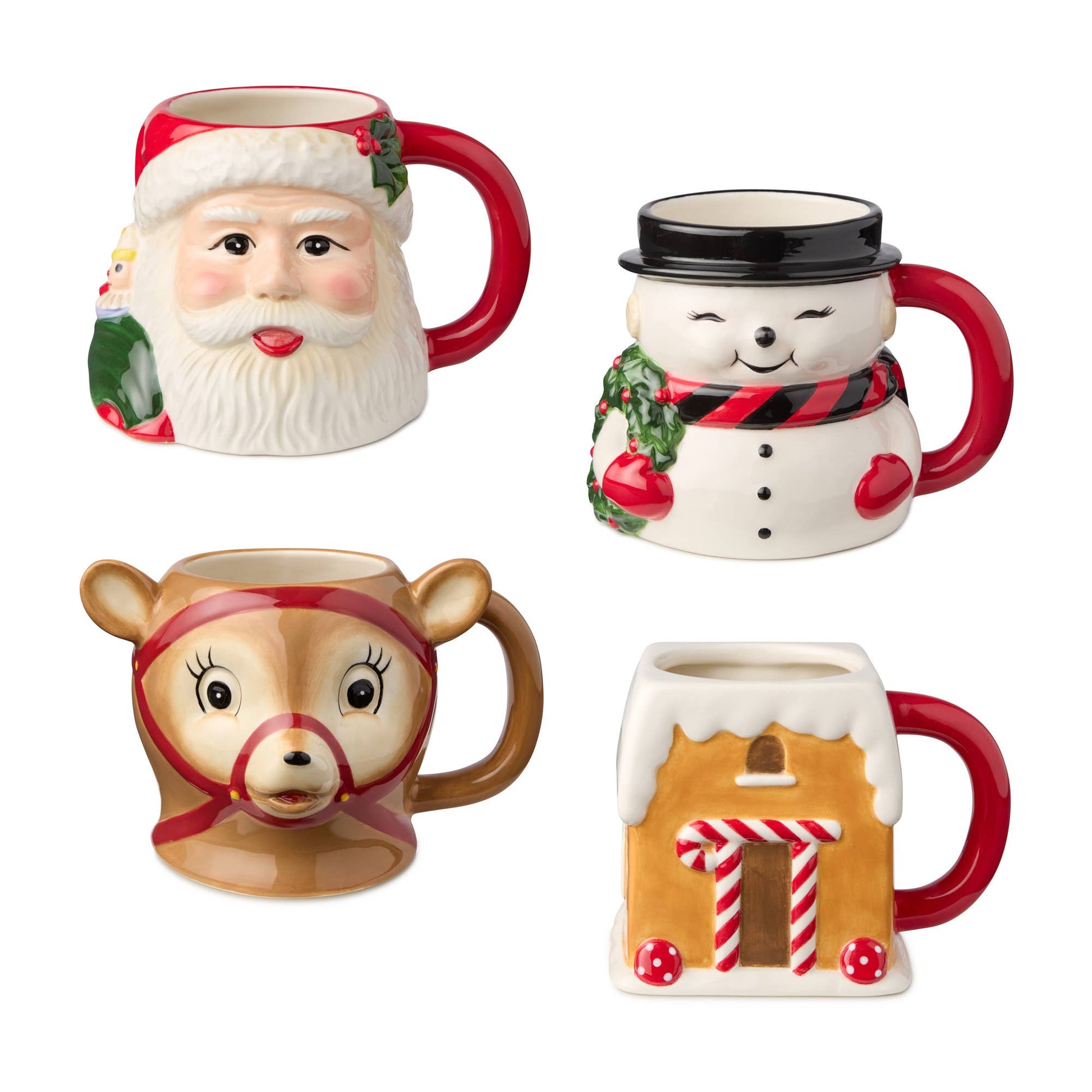Santa's Retro Christmas 3-D Mug 18 oz.