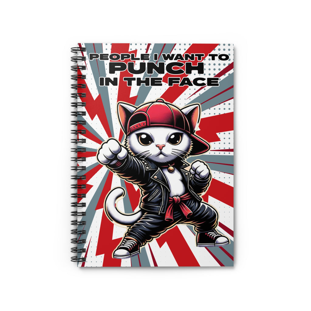 People I Want To Punch - Red - Spiral Notebook