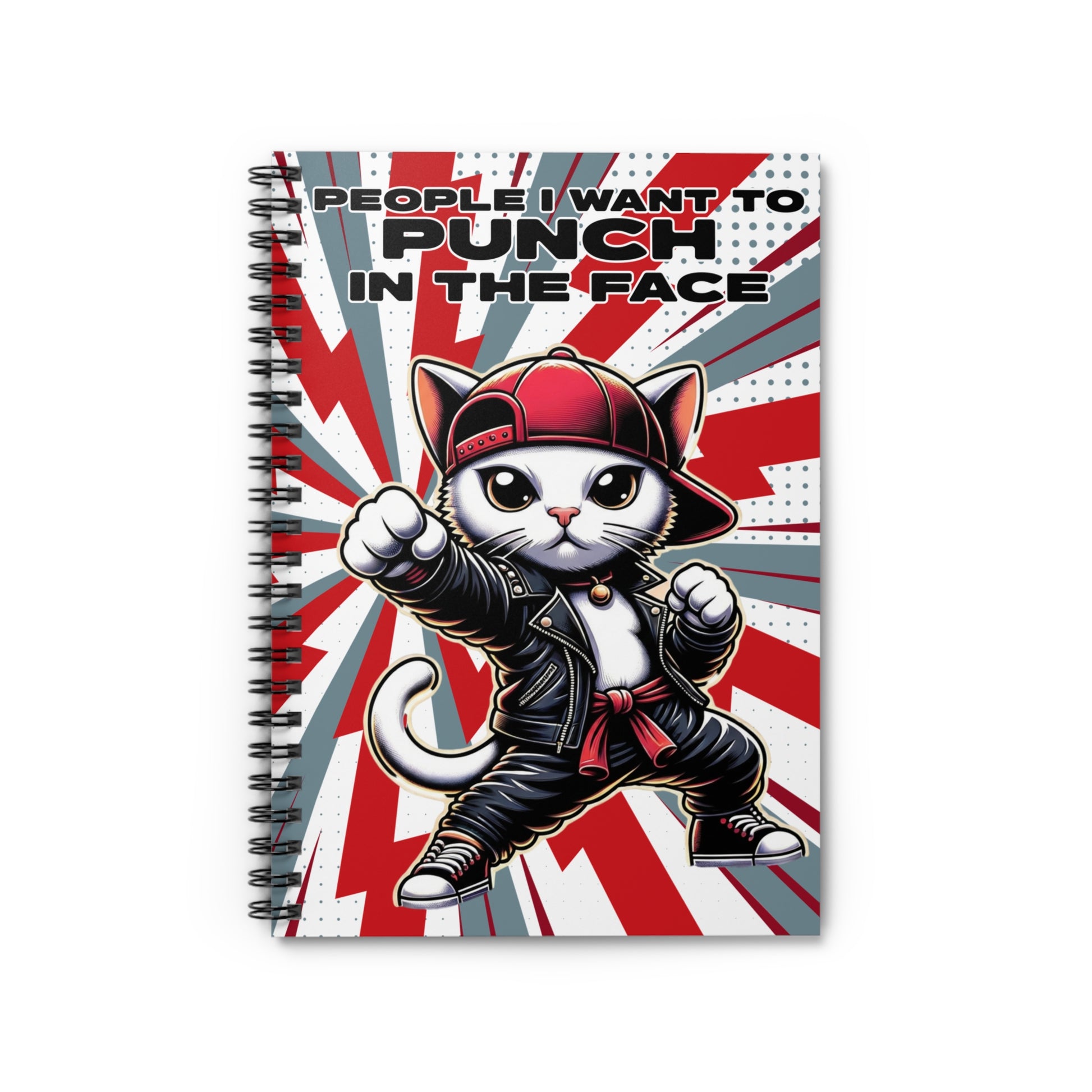 People I Want To Punch - Red - Spiral Notebook