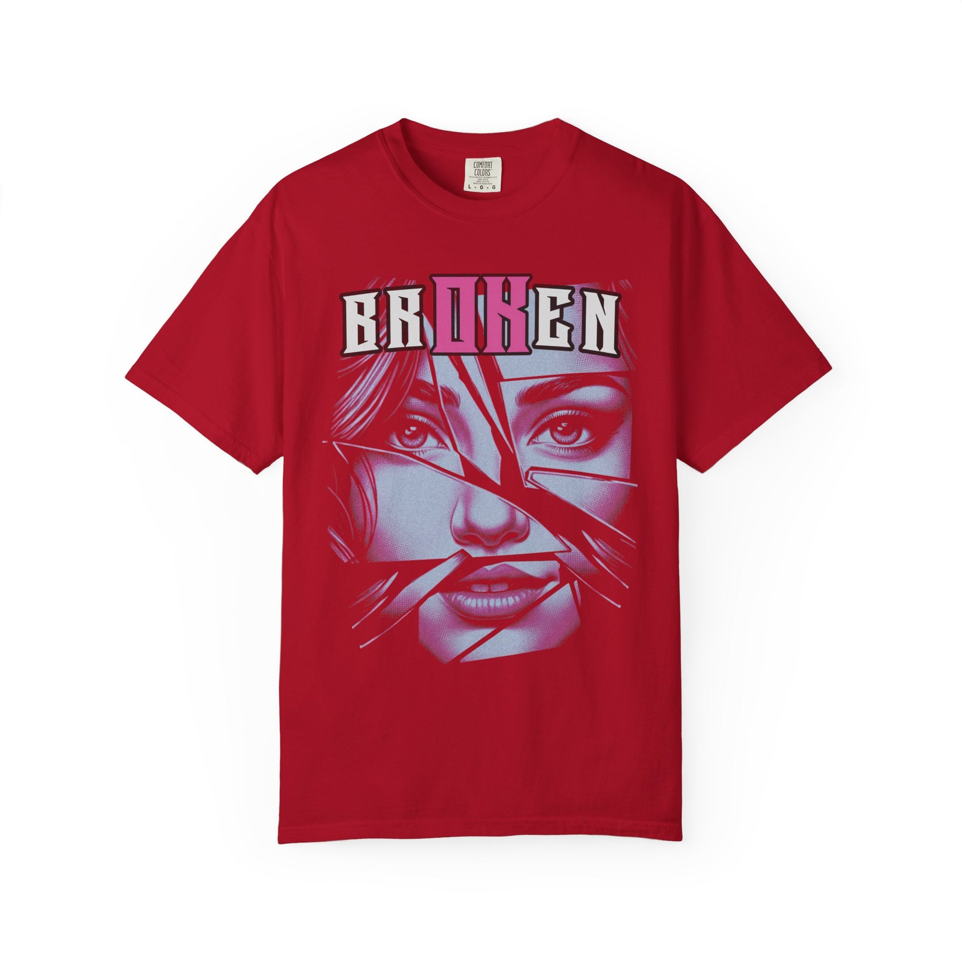 Broken V1 - Pink & Wht - Unisex T-shirt - Cliff's Pick Of The Month