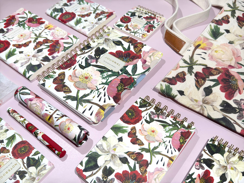 A6 Passport Notebook - Peonies