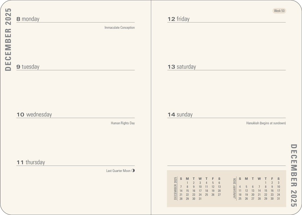 2026 Falling Blossoms Weekly Planner