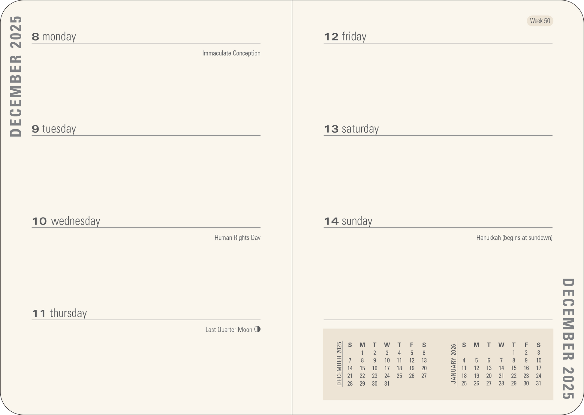 2026 Falling Blossoms Weekly Planner