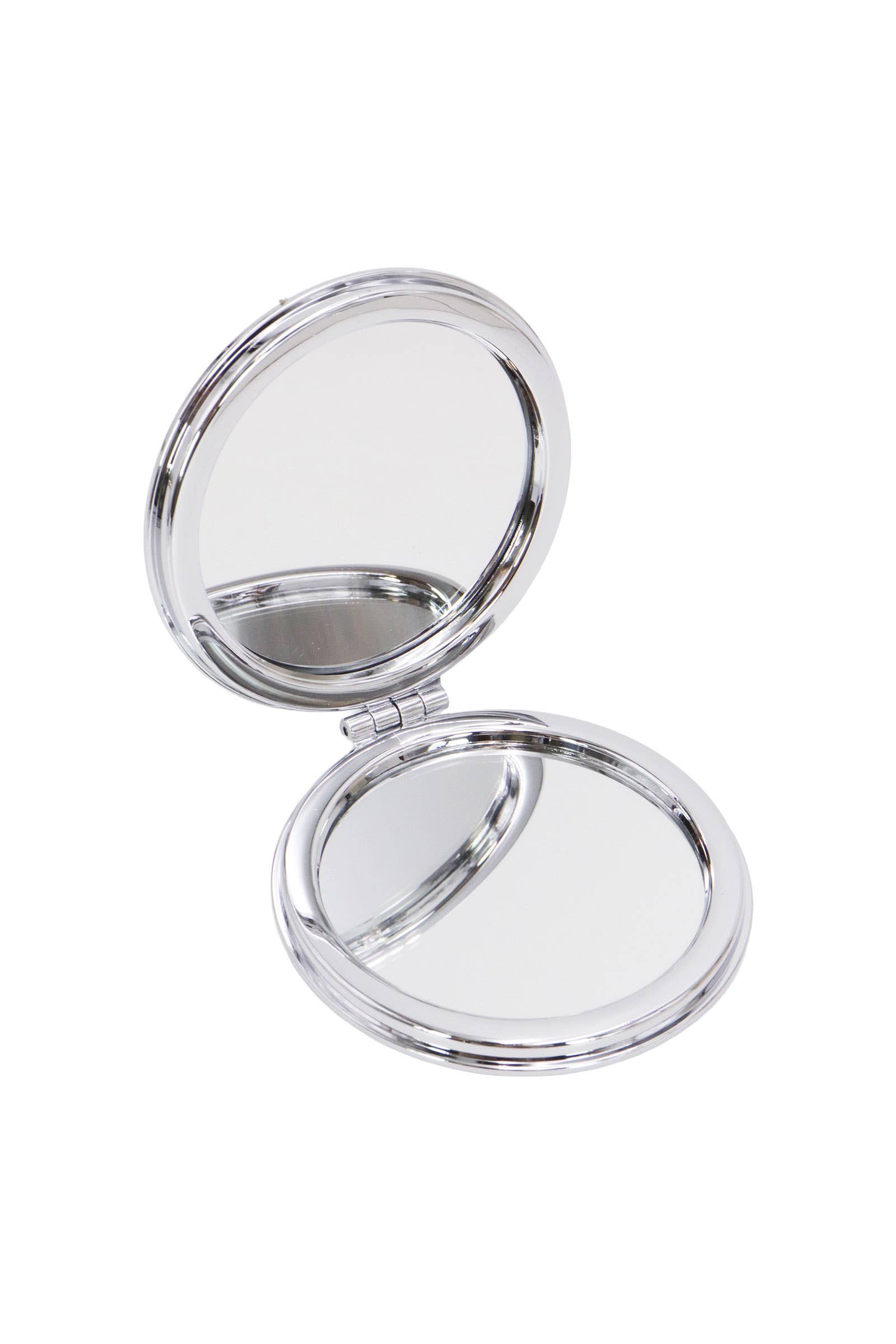 Butterfly Liquid Glitter Circular Compact Mirror