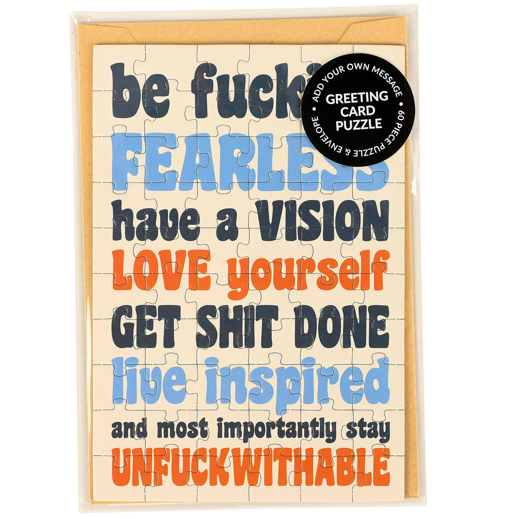 Be Fearless Puzzle Card