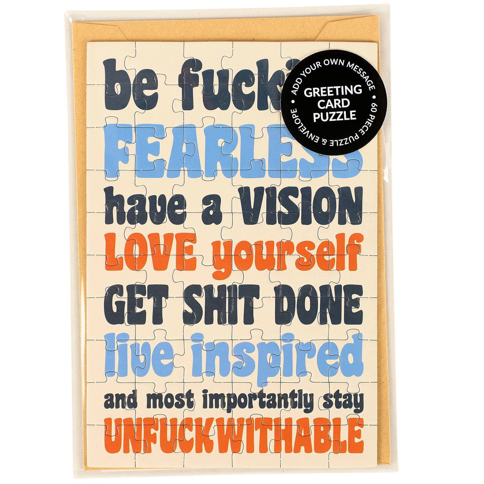 Be Fearless Puzzle Card