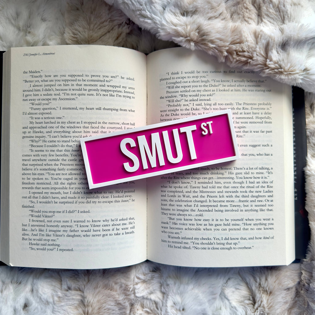 Smut Street Sign | Bookshelf Decor