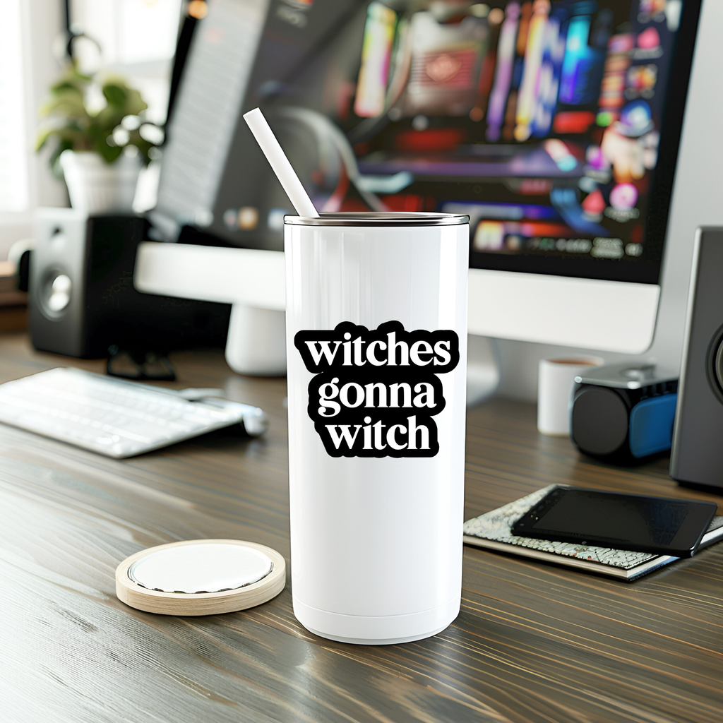 Funny Witch Vinyl Sticker