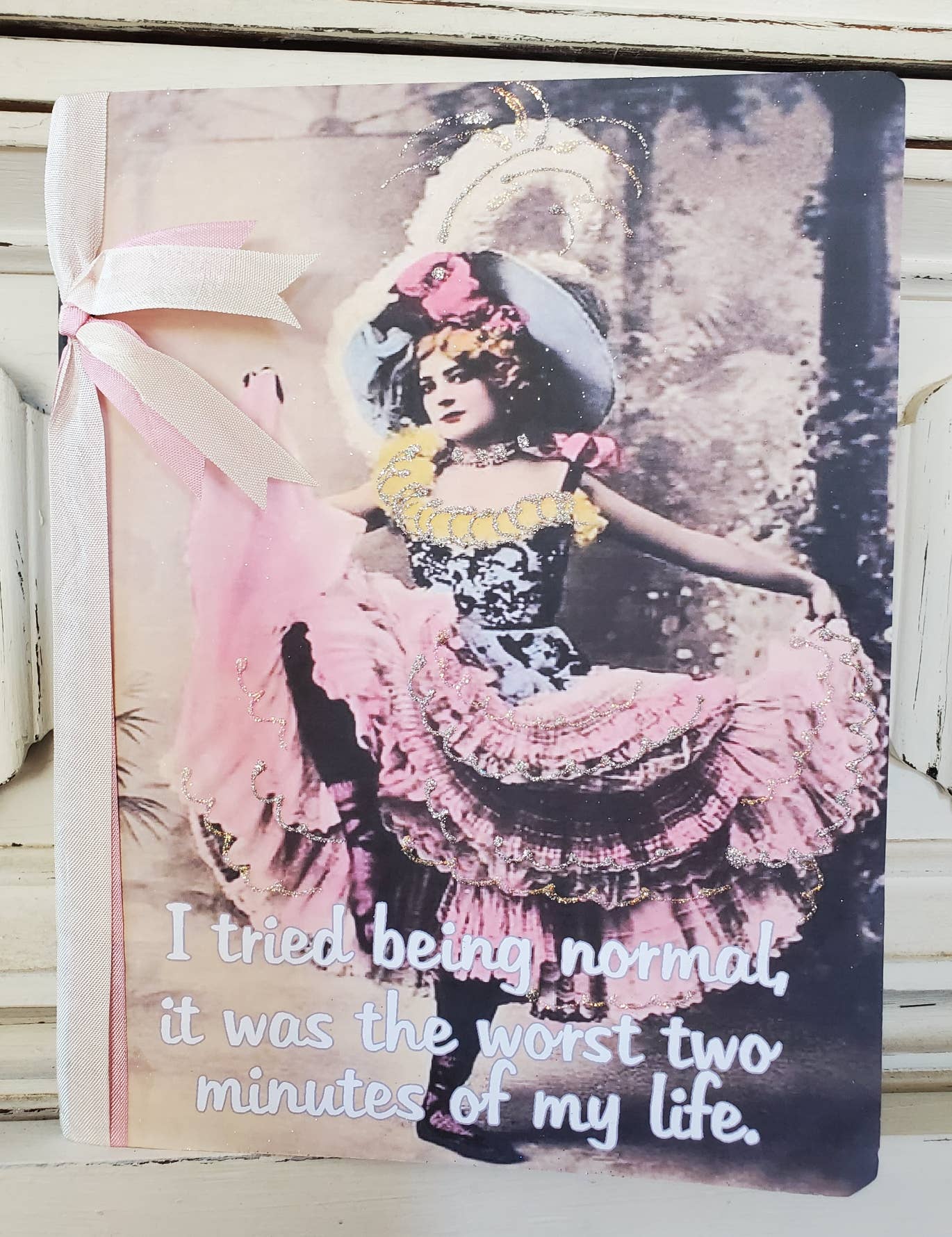 Vintage Dance Girl Tried Being Normal Journal Notebook