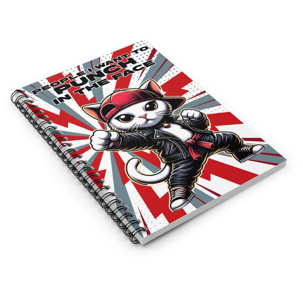 People I Want To Punch - Red - Spiral Notebook