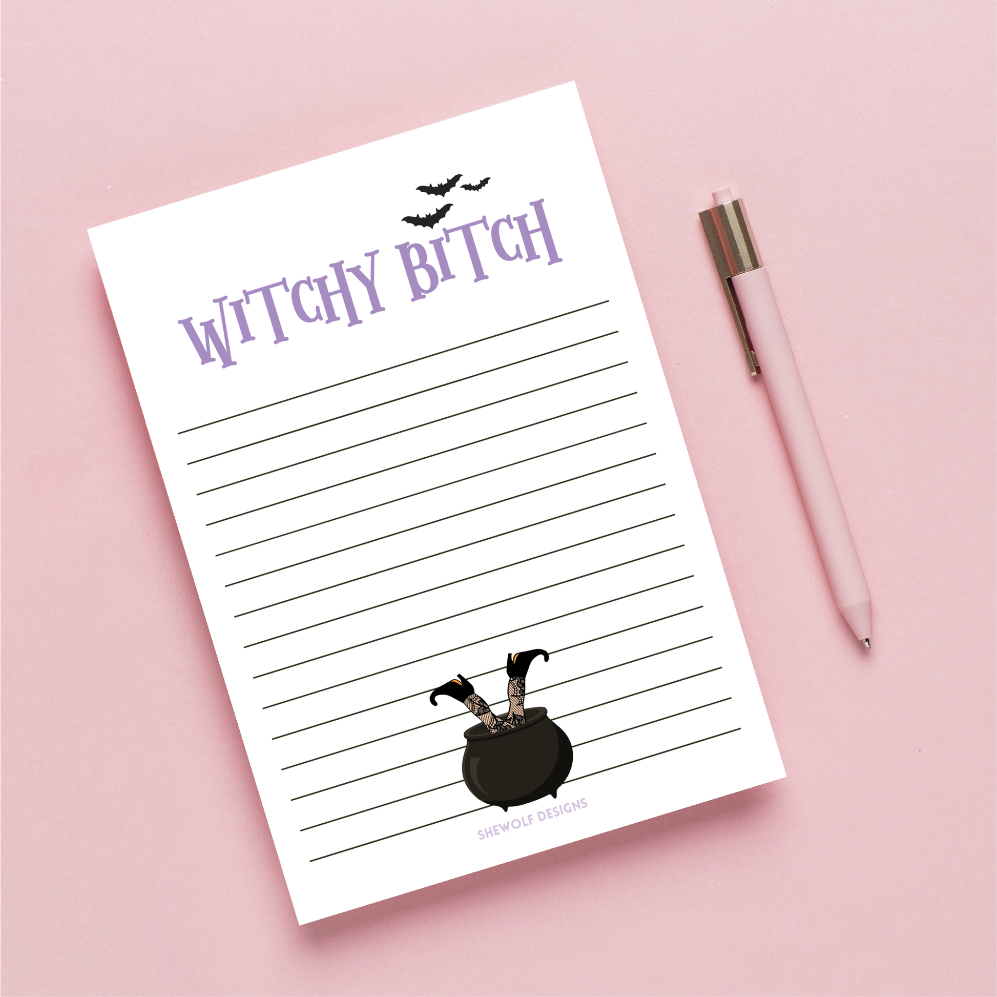 Notepad: Witchy Bitch Fun Gothic  Spooky Season