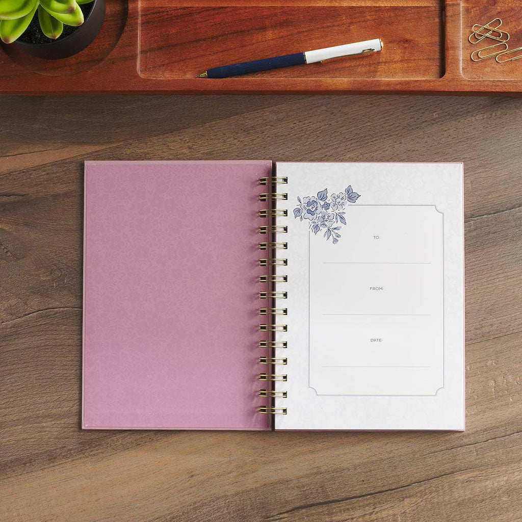 Journal Spiral Purple Floral Be Still and Know Ps. 46:10