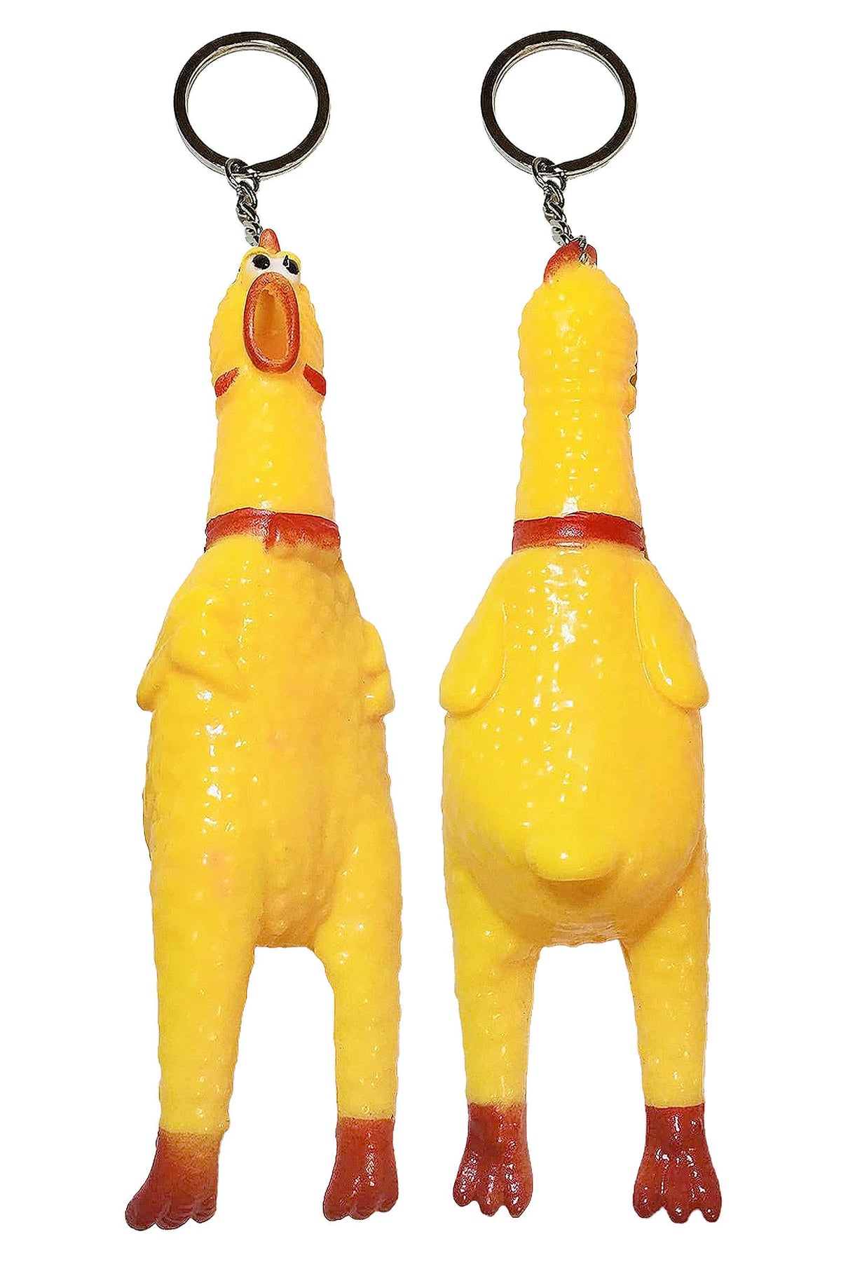 Screaming Chicken Squeaker Toy Key Chain