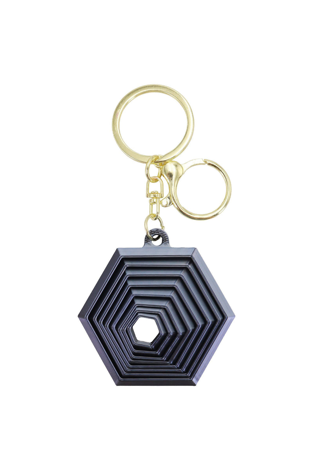 Colorful Hexagon Fractal Layered Fidget Key Chain
