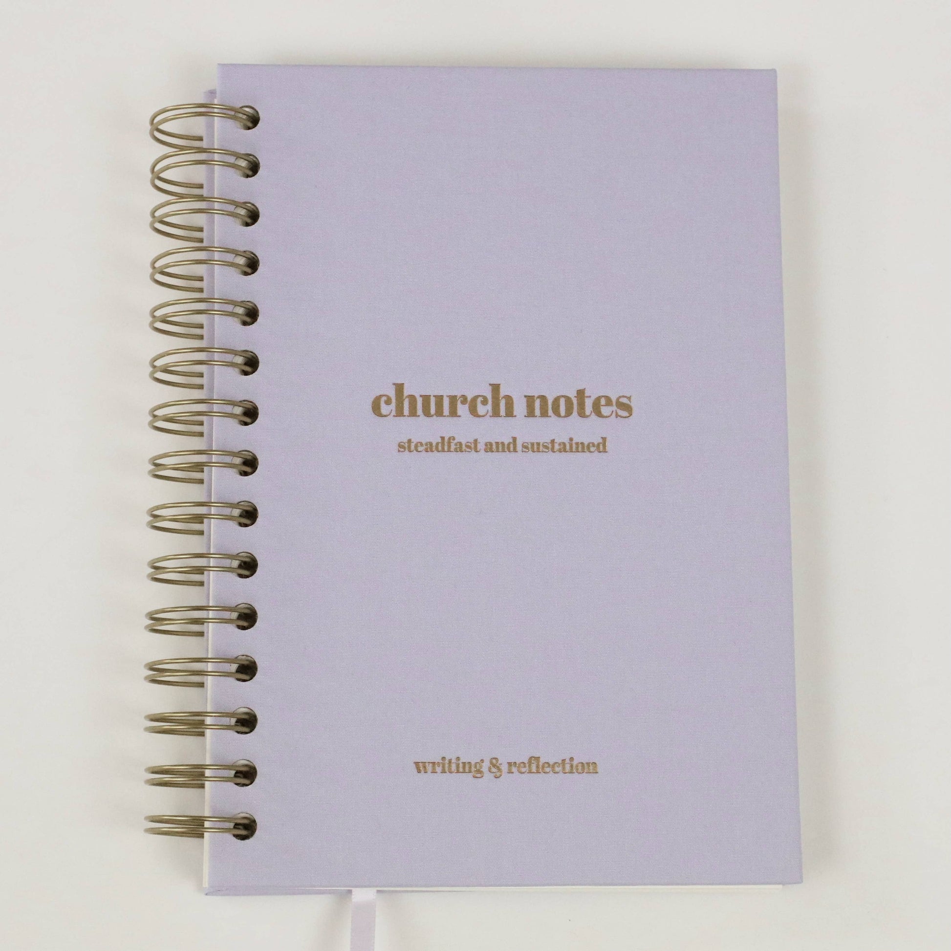 Church Notes Journal - Spiral Linen Purple