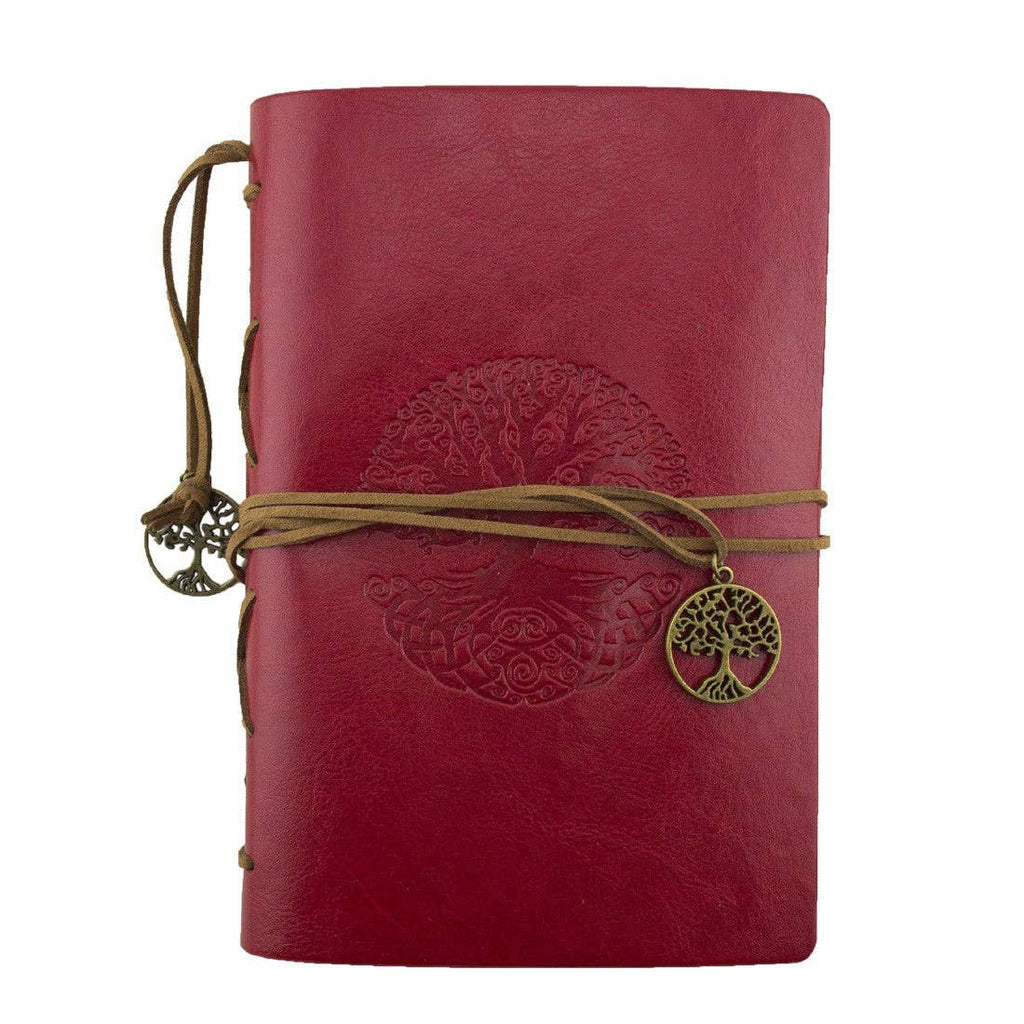 Leatherette Journal - Tree of Life - Red (Re-fillable)