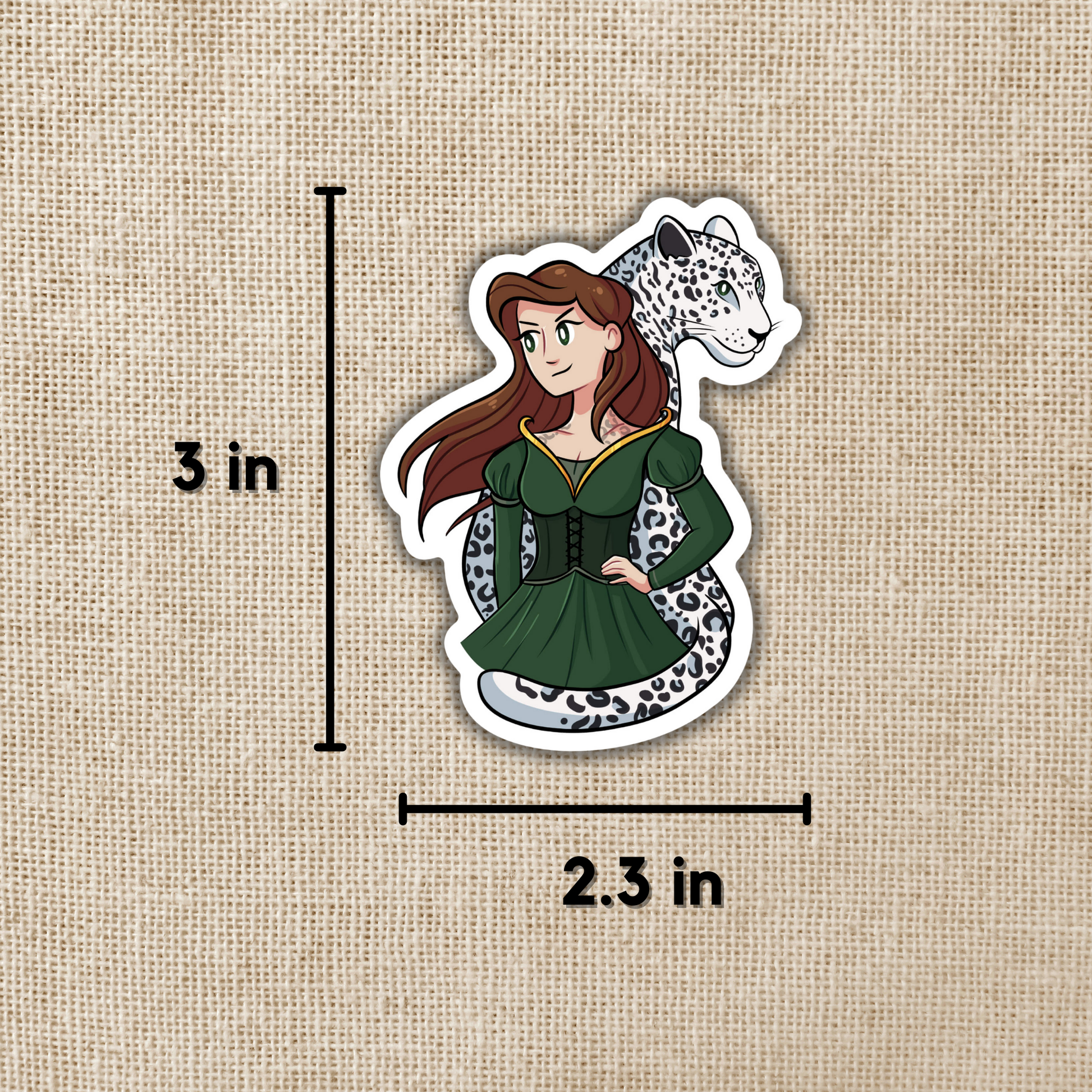 Lysandra Ghost Leopard Sticker | Throne of Glass