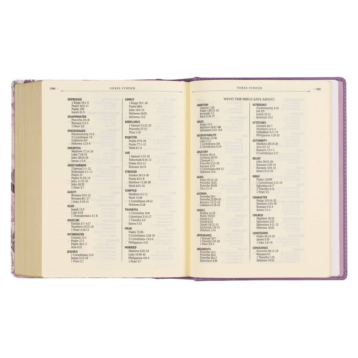 KJV Note-taking Bible Faux Leather HC, Purple Floral Printed