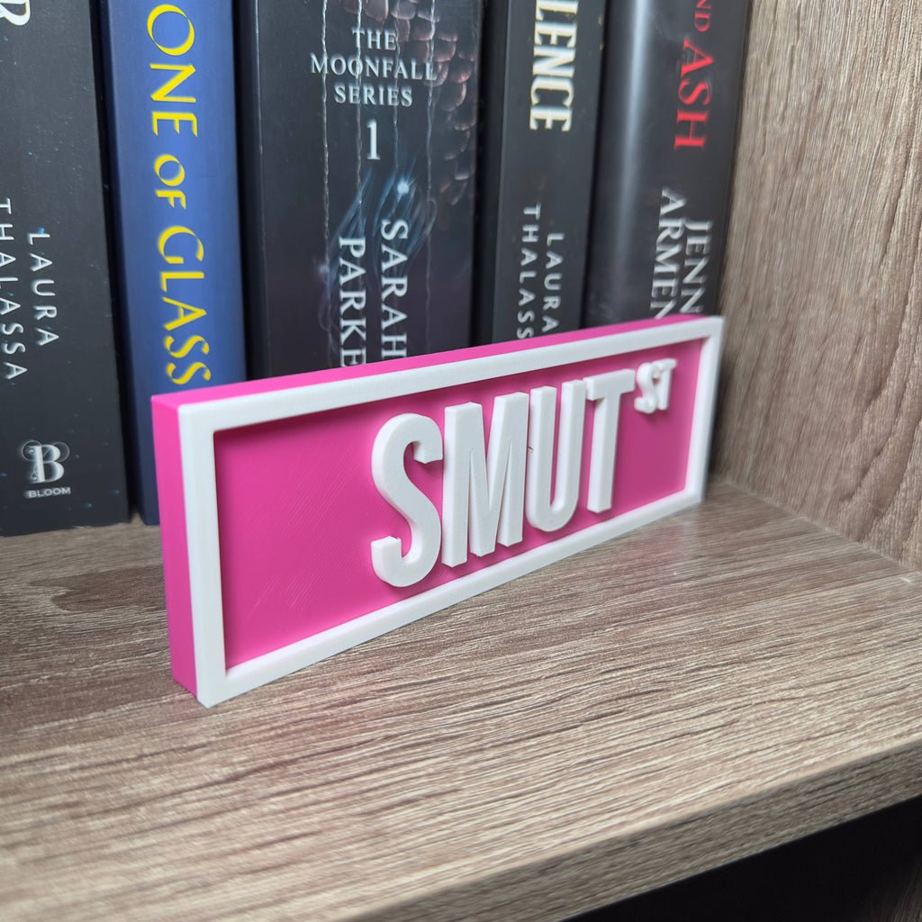 Smut Street Sign | Bookshelf Decor