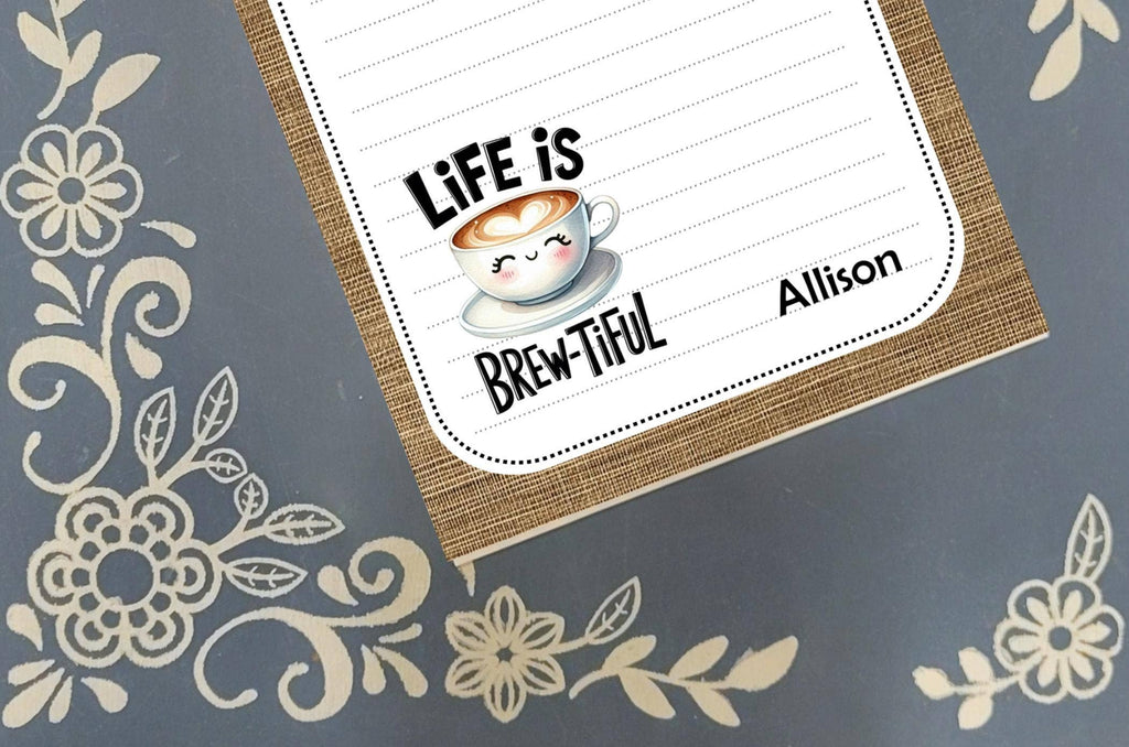 Notepad Coffee, Life is Brew-Tiful, Stationery