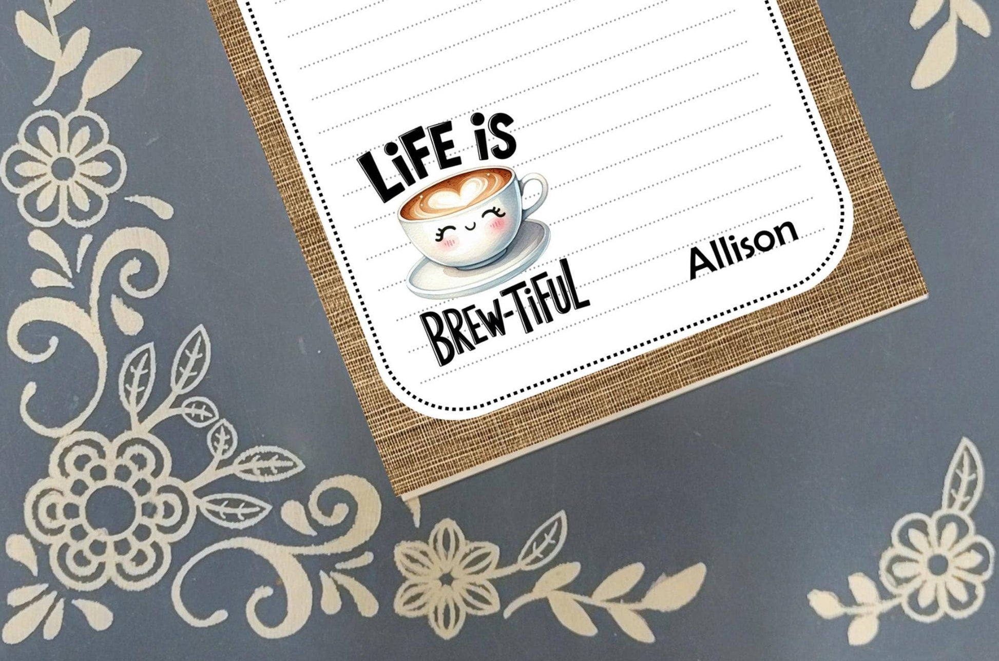 Notepad Coffee, Life is Brew-Tiful, Stationery