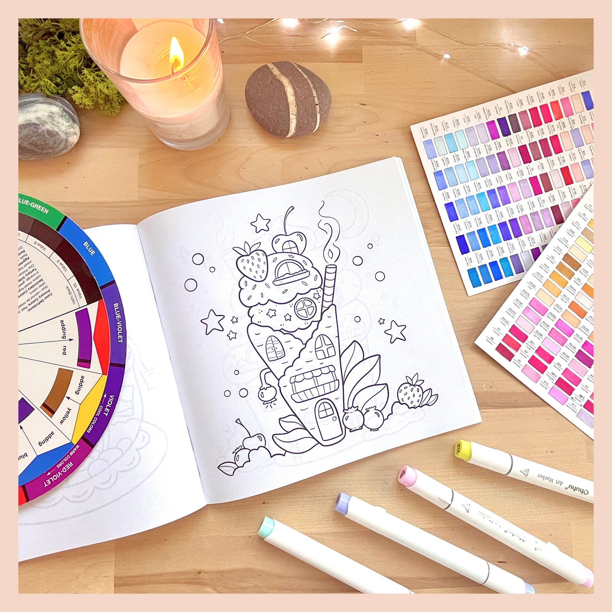 Charming Escape Coloring Book For Adults, Teens, + Kids