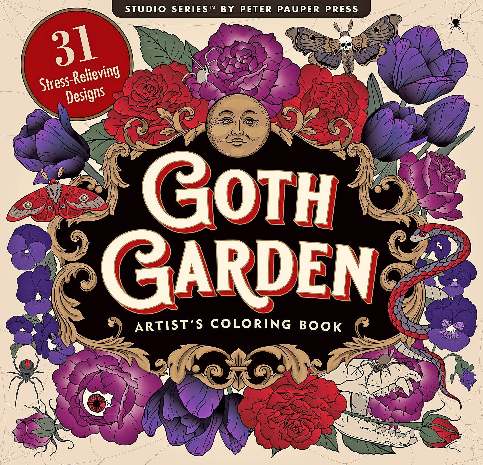 Goth Garden Adult Coloring Book