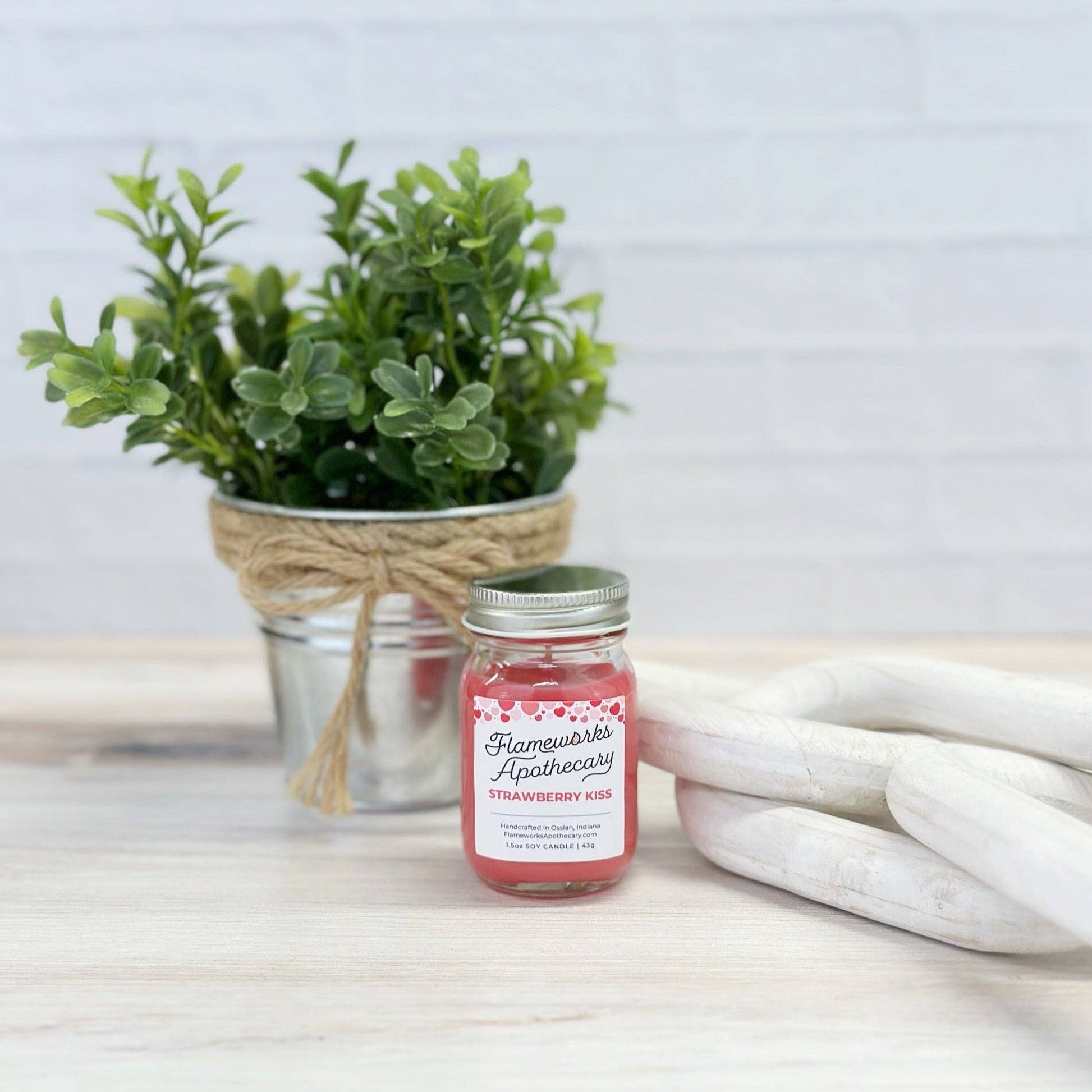Strawberry Kiss 1.5 oz Mini Mason Jar Candle