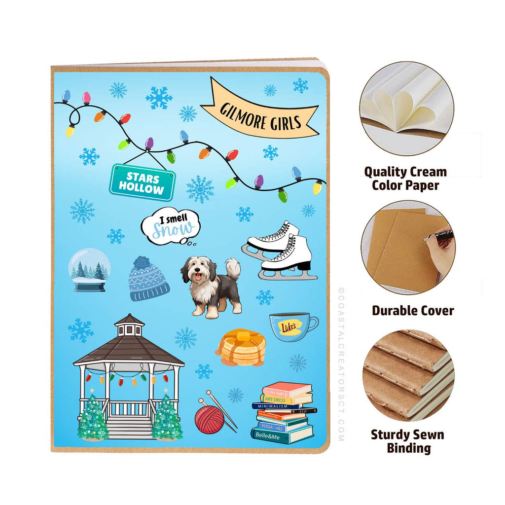 Gilmore Girls Inspired Journal with Magnetic Bookmark Set (Winter)