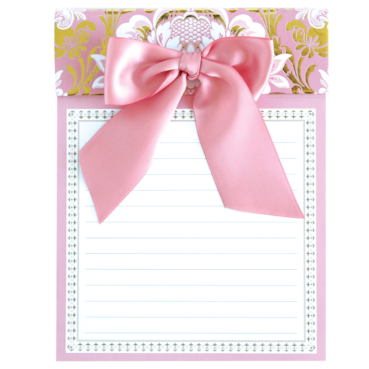 Pink Damask Bow Pad