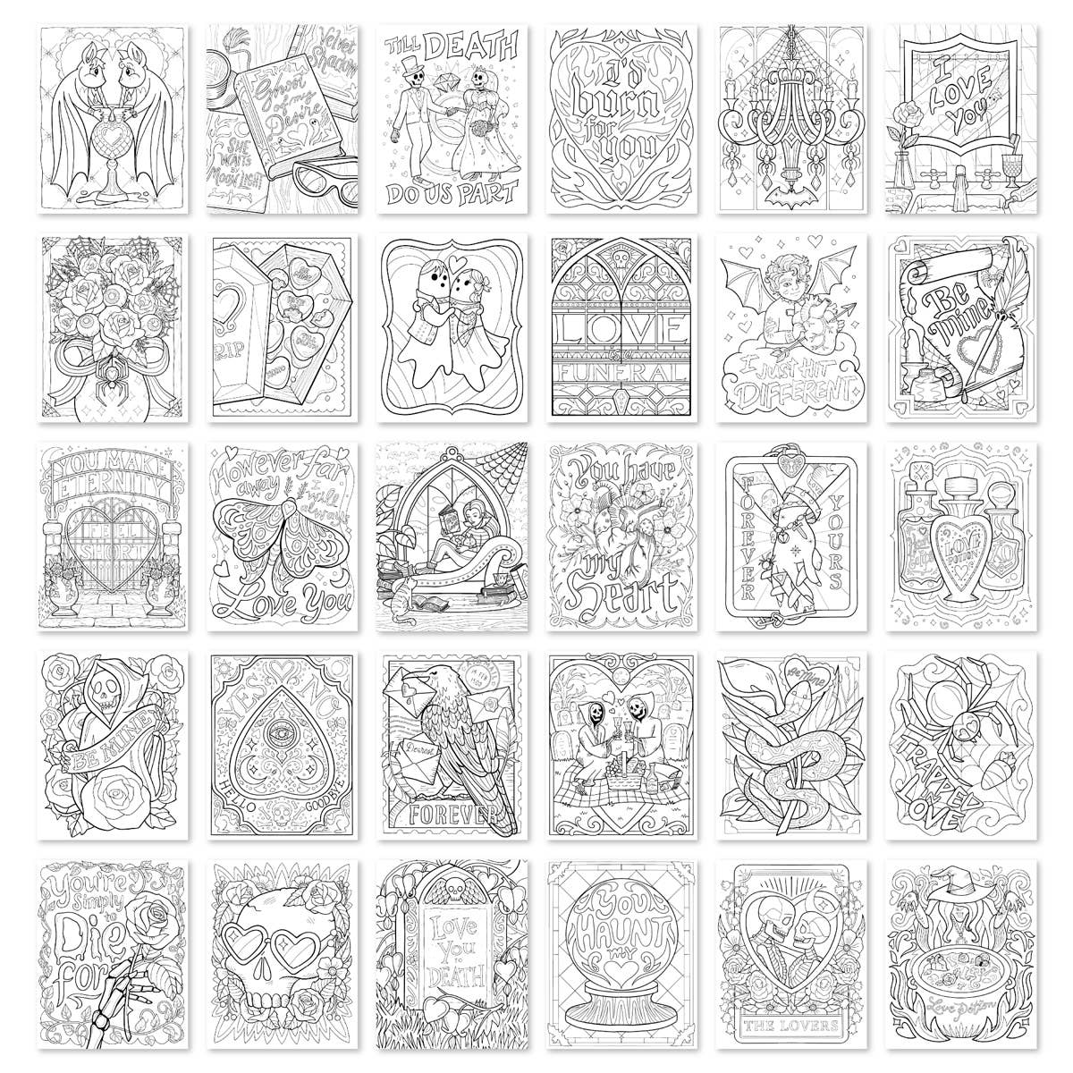 Waiting for the Night Gothic Love Coloring Book