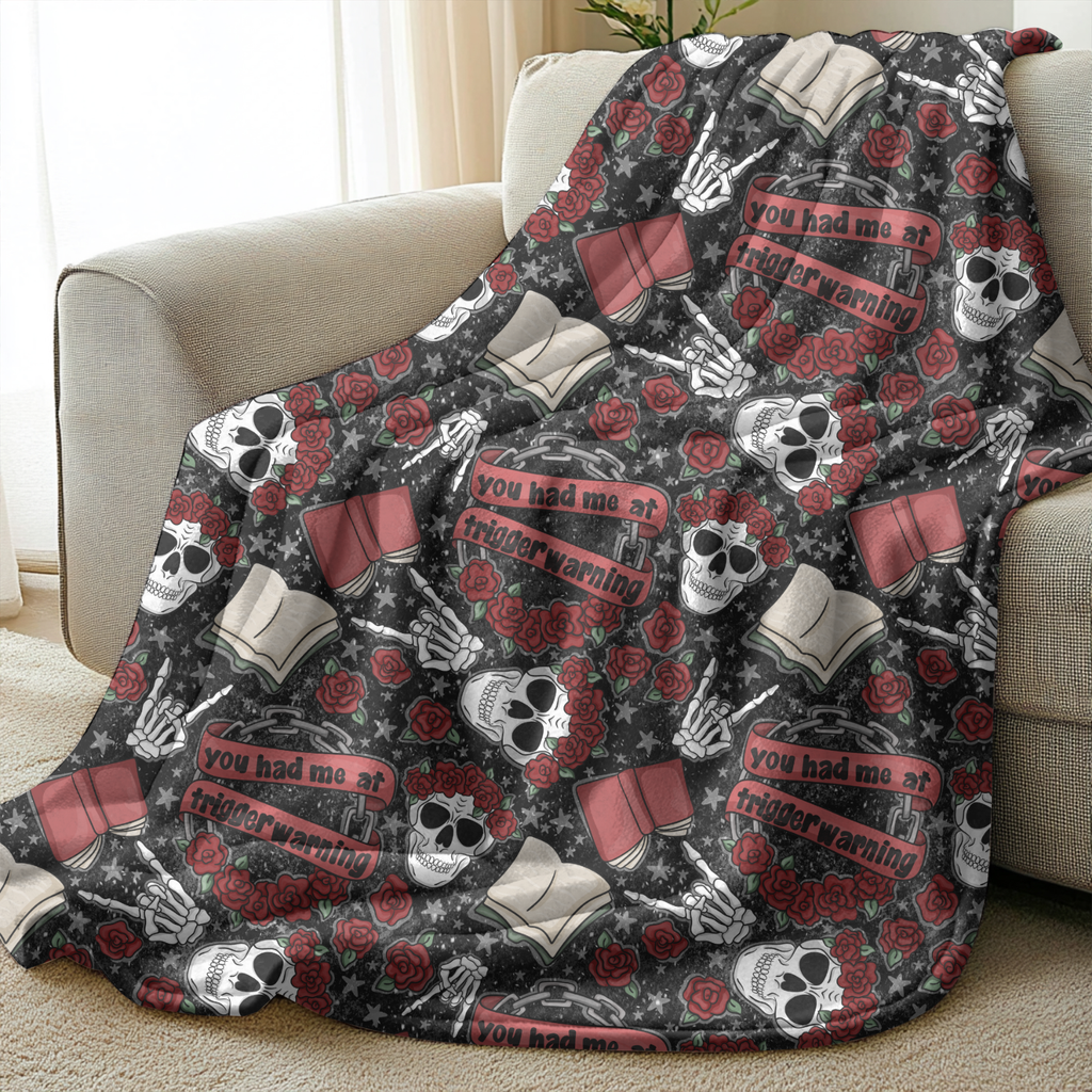 Trigger Warning Blanket - Queen Sized