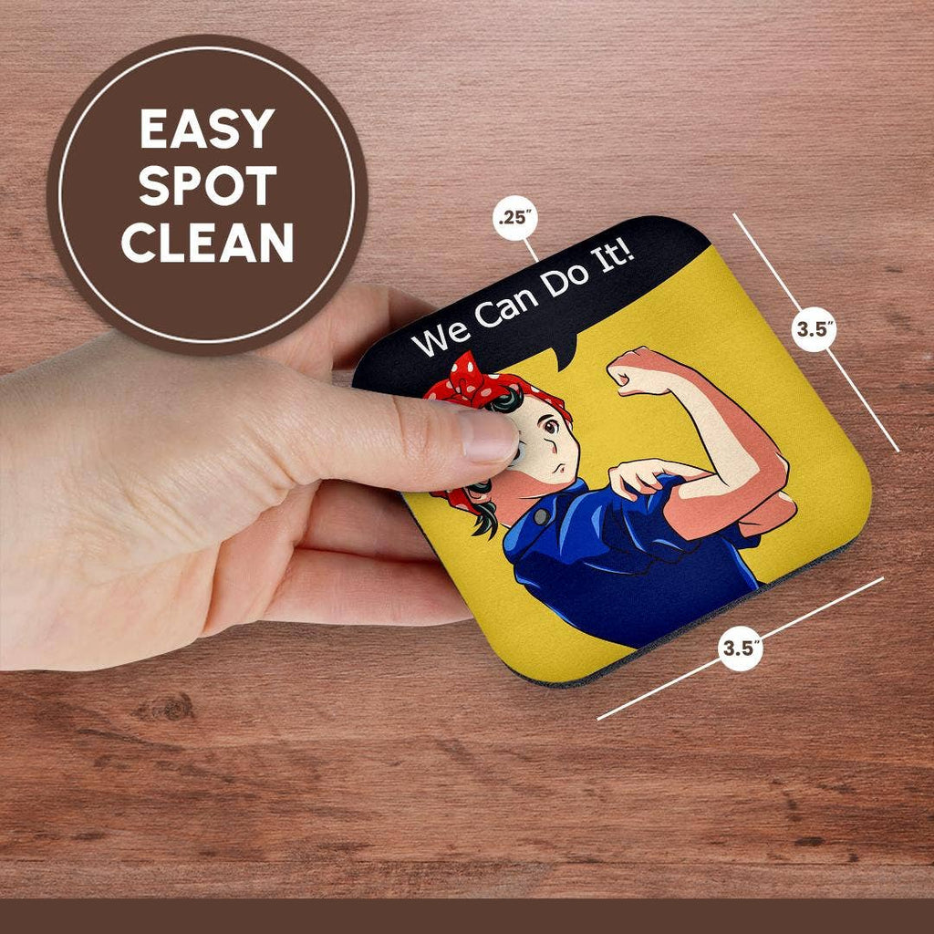 Rosie the Riveter Reimagined Magna Style Original Artwork Anime, Soft Coaster