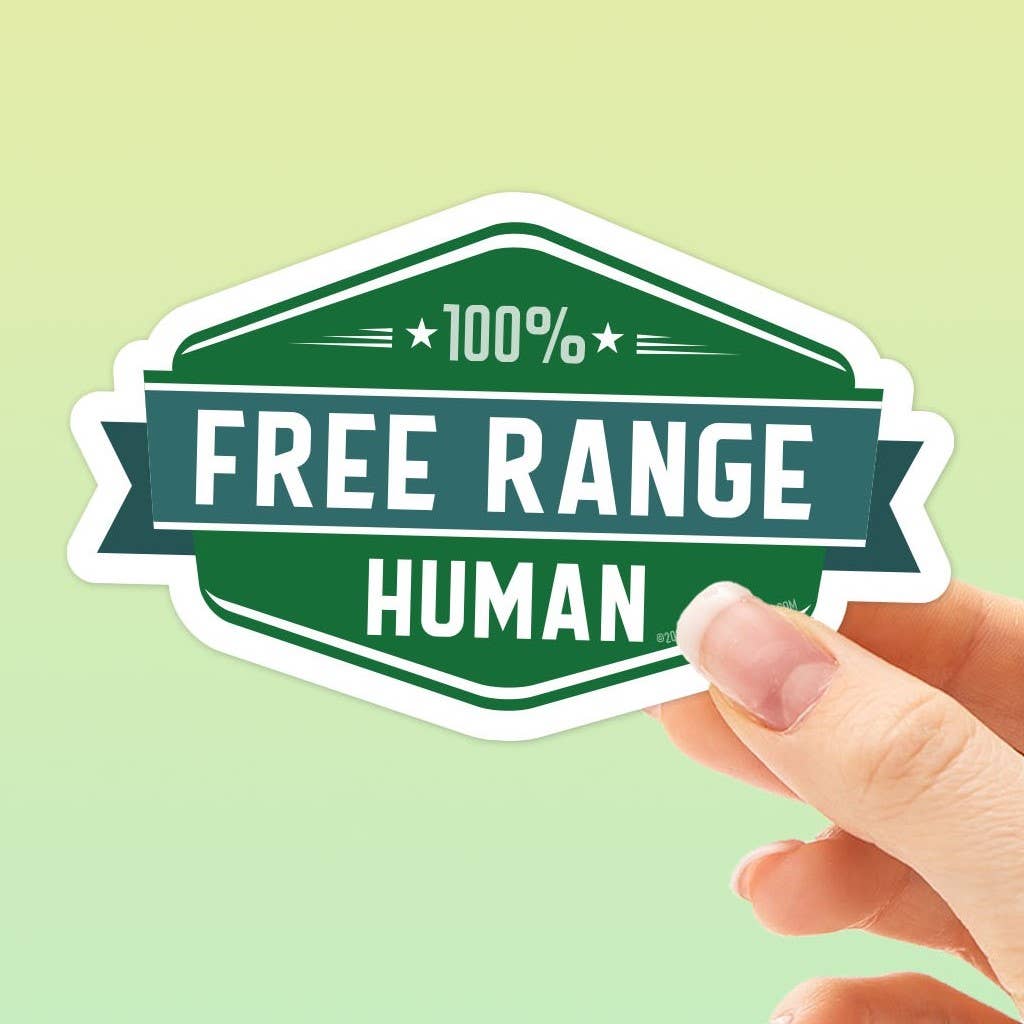 Free Range Human Stickers, Adventure Vinyl Decals