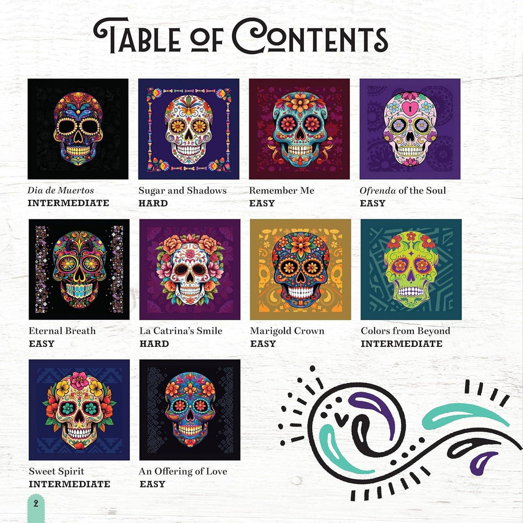 Ultimate Sugar Skulls Sticker Painting - 10 Masterpieces!