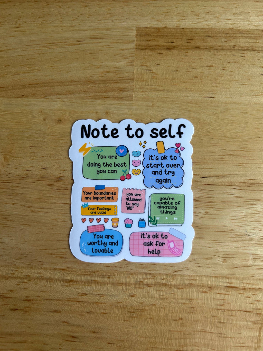 Mental Health Reminder- Note to Self