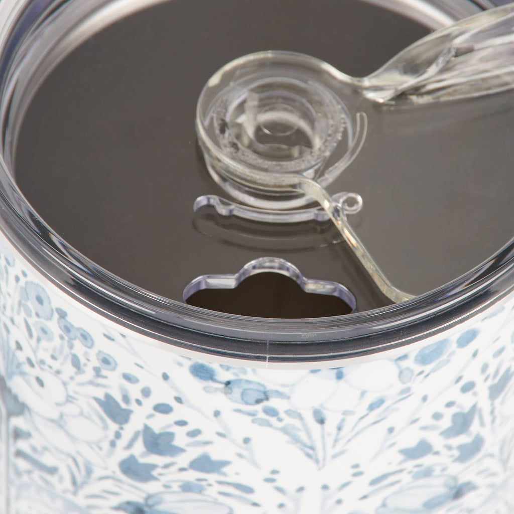 Indigo Floral Coffee Tumbler