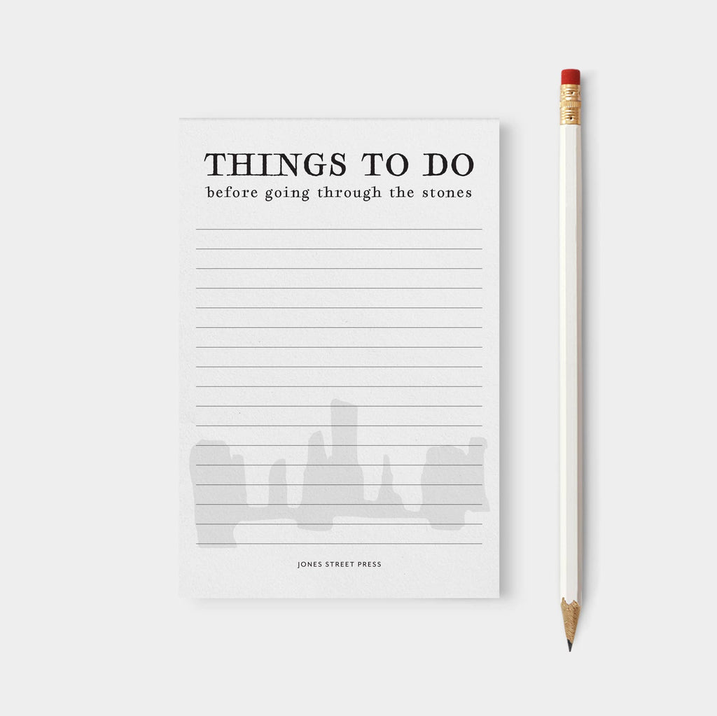 Things to Do Notepad for Outlander Fans - Craig na Dun