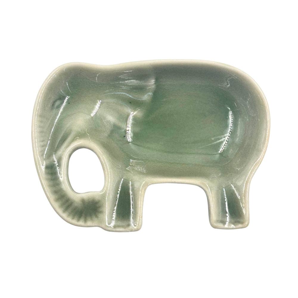 Ceramic Elephant Trinket Dish - Assorted