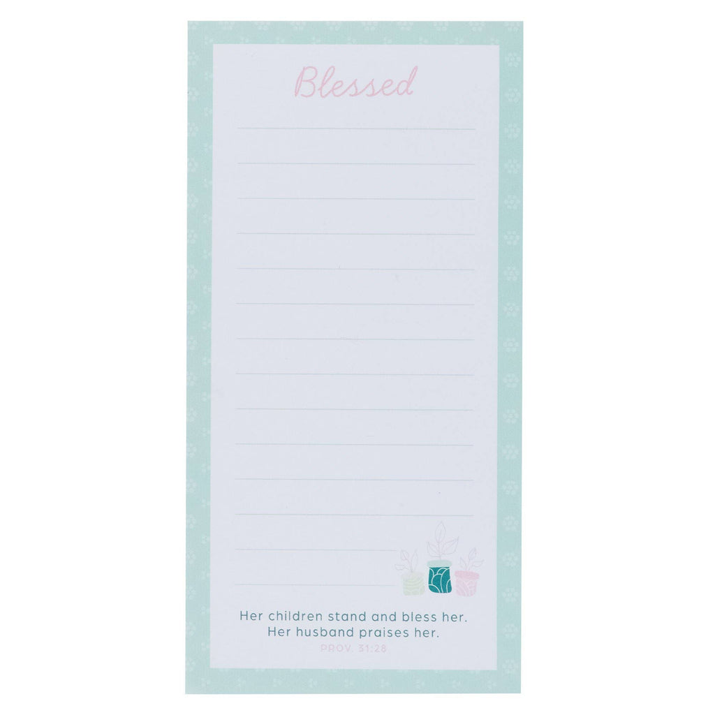 Magnetic Notepad w/pen Blessed Prov. 31:28