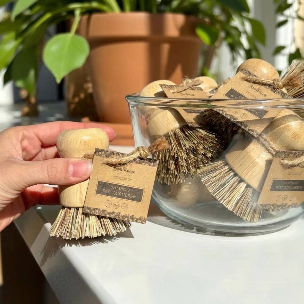 Bamboo Pot Scrubber | Kitchen | Earth Day Bestseller