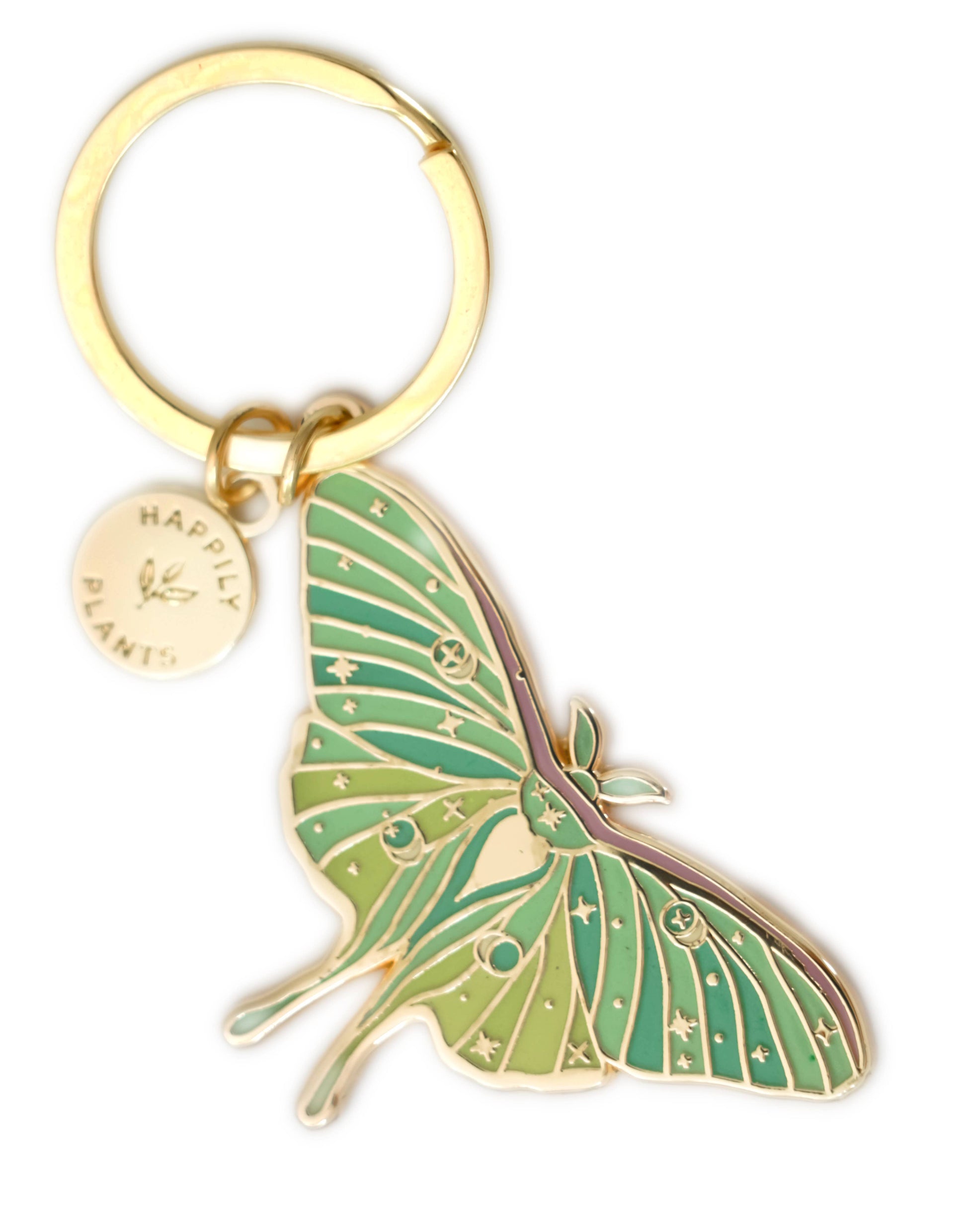 Luna Moth Keychain Charm Glow in the Dark! Stocking Stuffer
