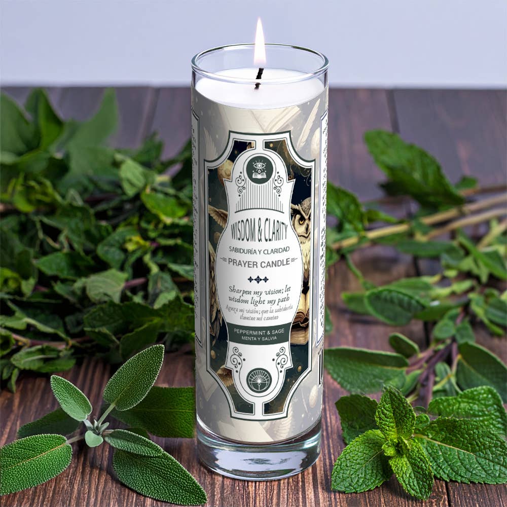 Wisdom And Clarity Prayer Candle 8" (9.5 oz)