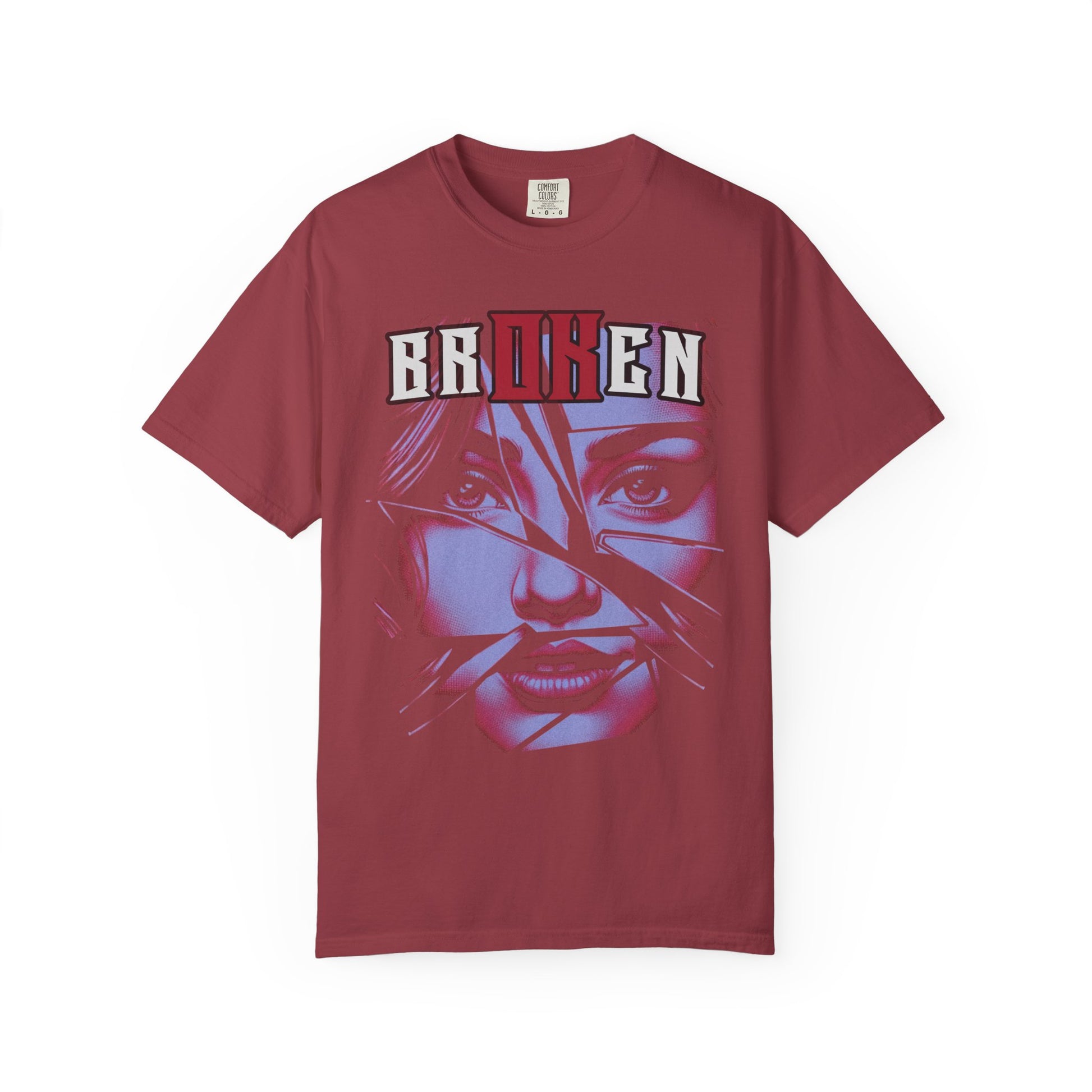 Broken V1 - Red & Wht - Unisex T-shirt - Cliff's Pick Of The Month