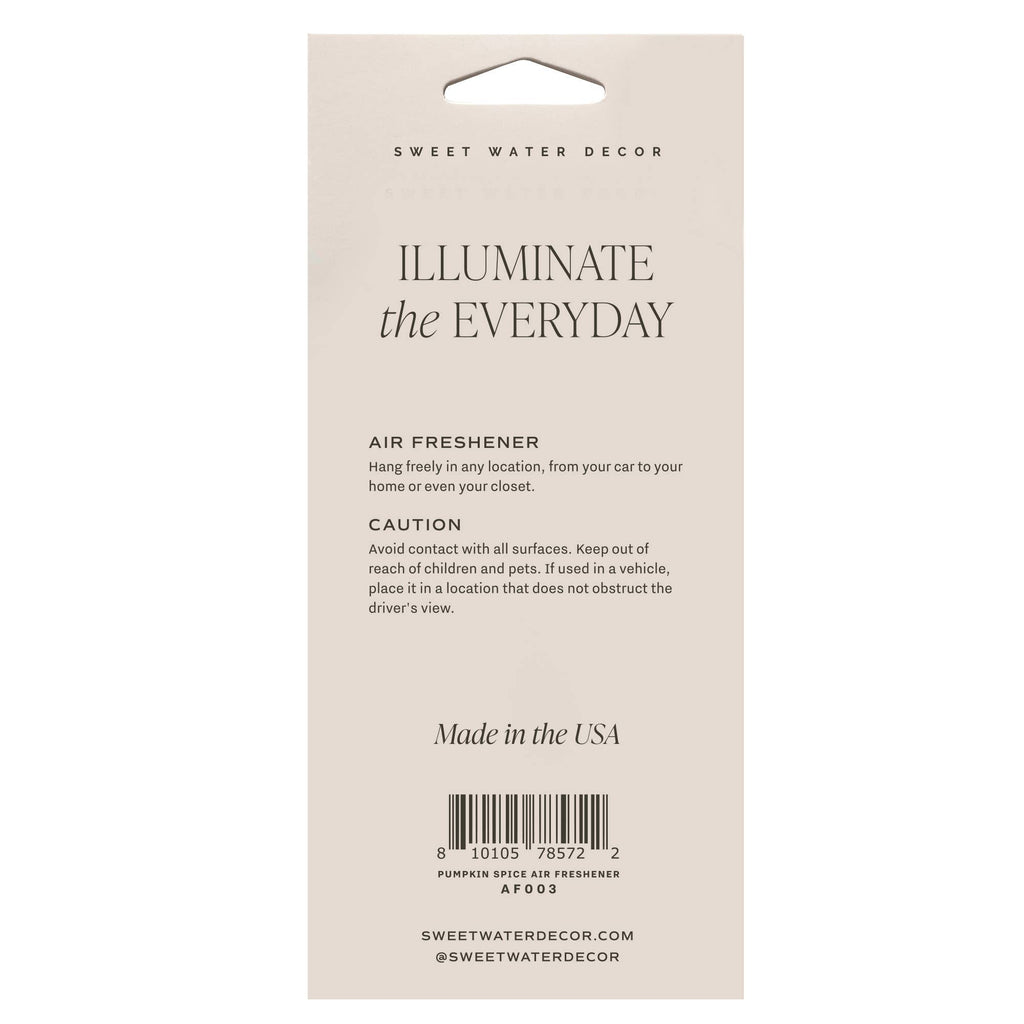 Pumpkin Spice Hanging Air Freshener - Fall Decor