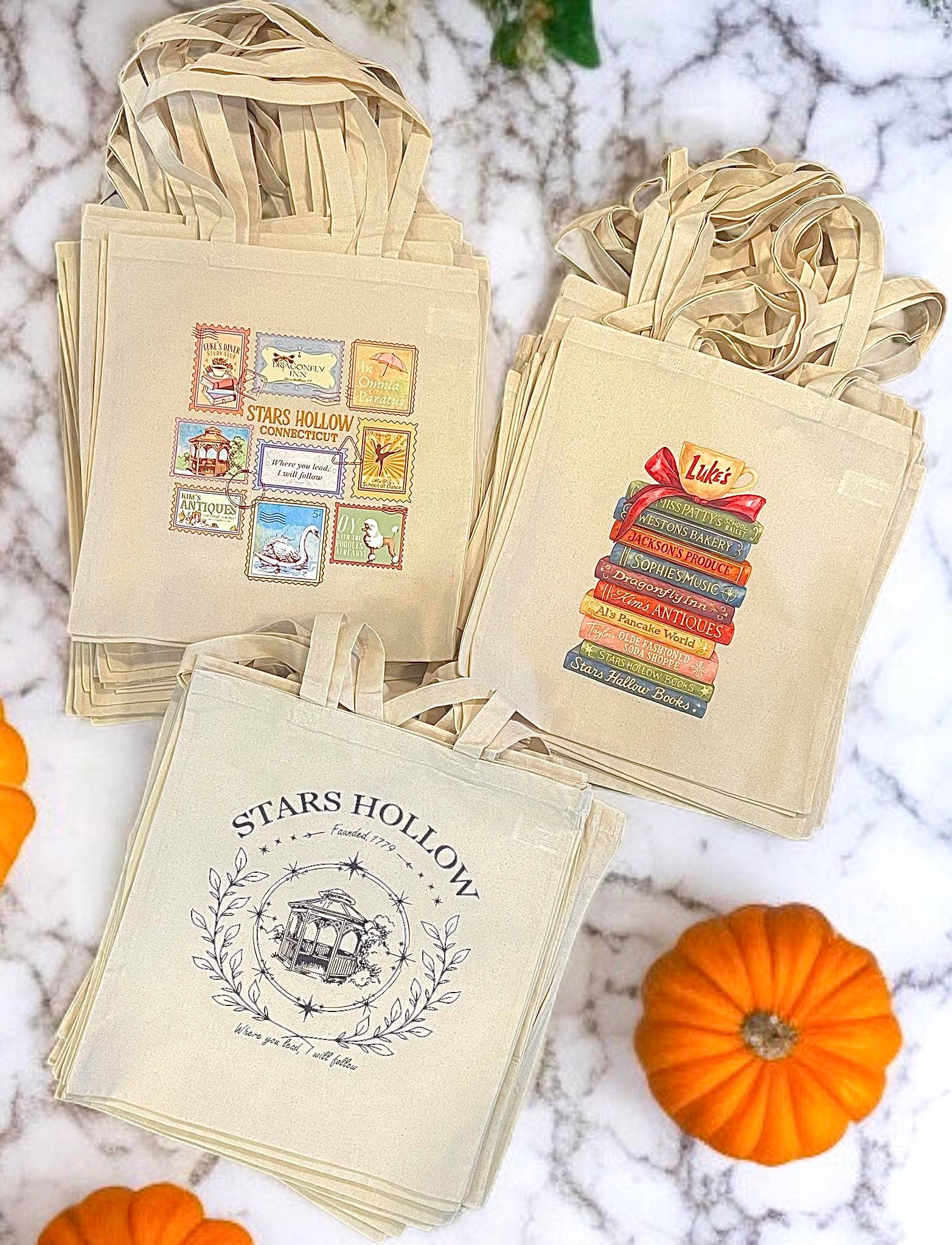 Stars Hollow Inspired Tote Bags - Gilmore Girls