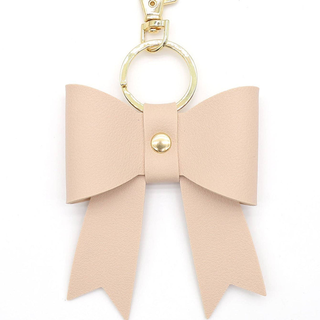 Leather Bow Keychain
