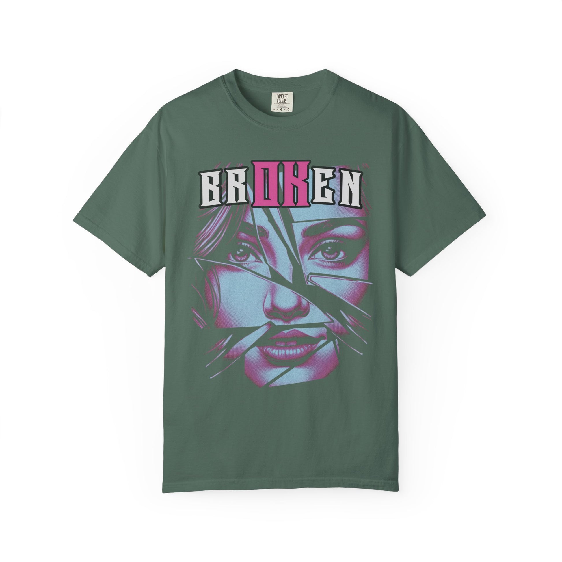 Broken V1 - Pink & Wht - Unisex T-shirt - Cliff's Pick Of The Month